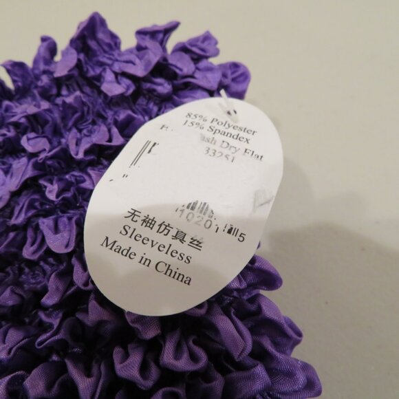 Women F.C One Size Fits Most Bubble Crinkle Popcorn Sleeveless Stretchy Tank Top - Picture 5 of 5